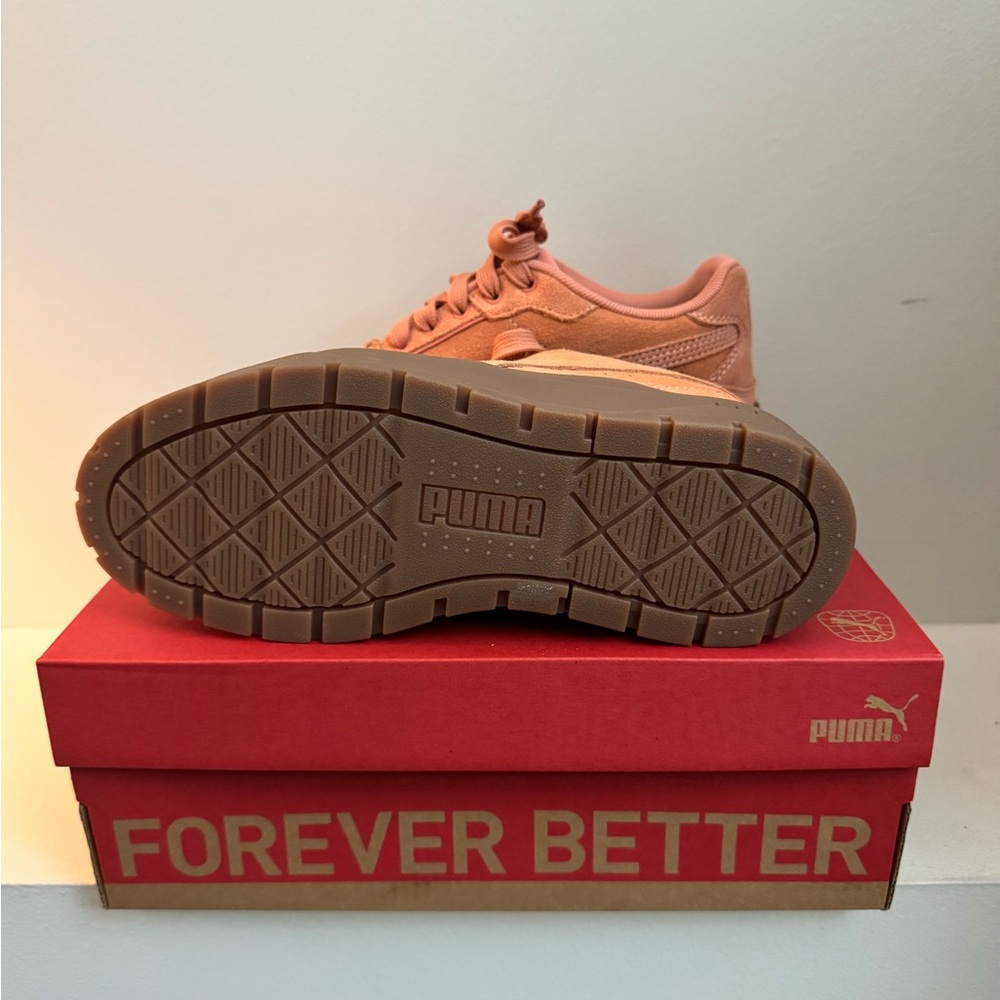 Puma Suede Platform Sneakers in Peach - Picture 3 of 3